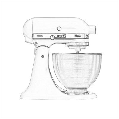 ../frankl24shop/Kitchen Aid weiß 4,3 L inkl. Zubehör 230V